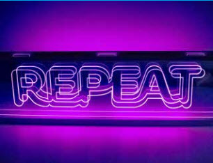 Repeat illuminated sign