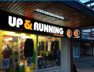 Up and running shop front