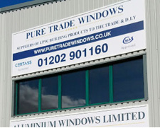 Pure trade windows external sign