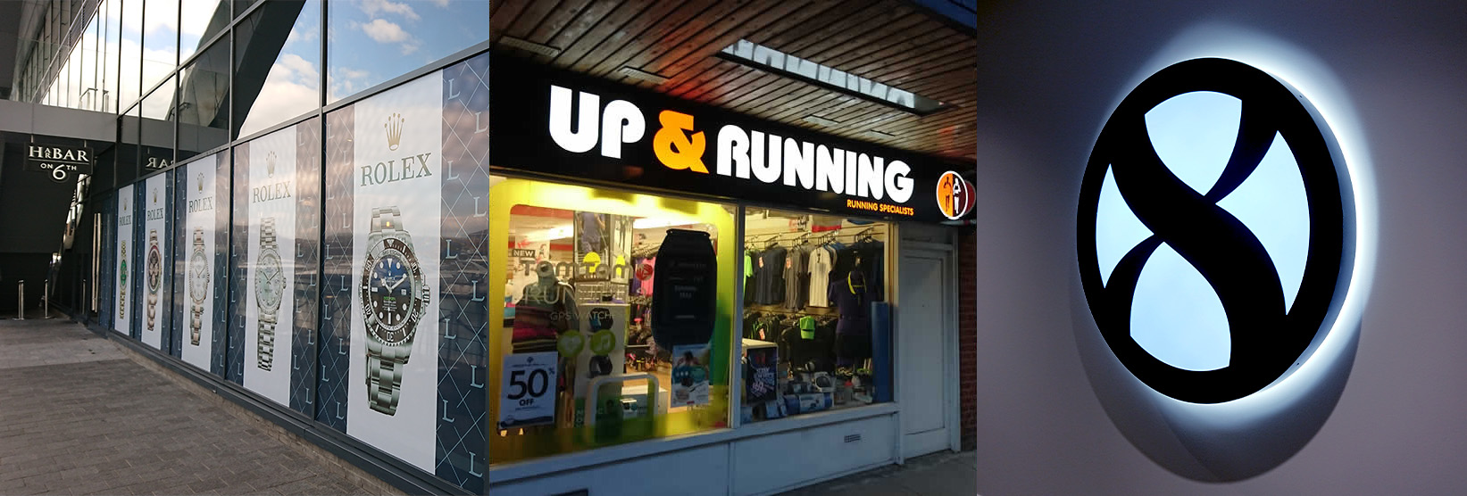 Up and Running Illuminated sign